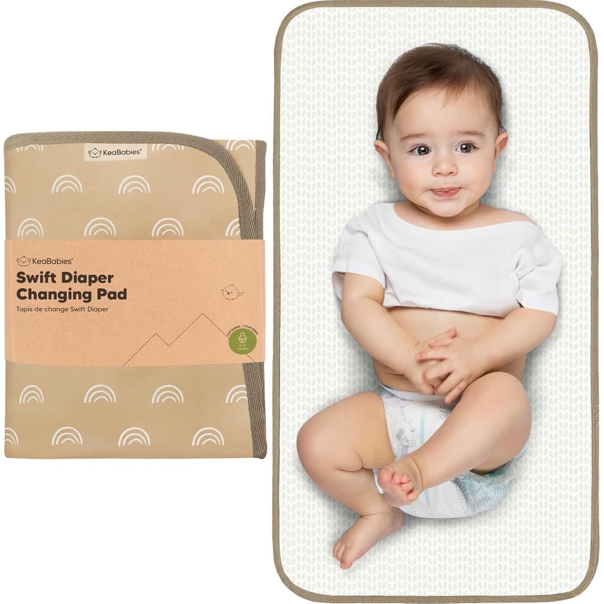 Cambiador Portatil Keababies Impermeable 65x35cm Plegable