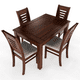 thumbnail image 2 of Juego de Comedor ROMA 4 Sillas chocolate Mesa Rectangular Madera, 2 of 2