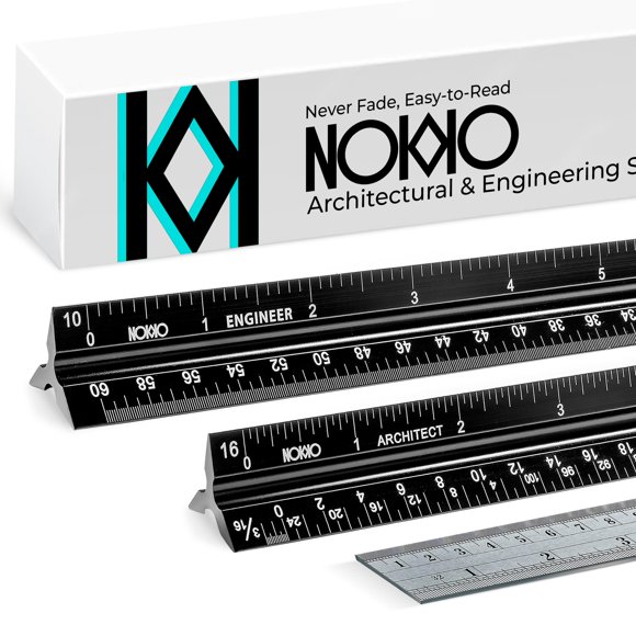 Juego de reglas NOKKO Architectural and Engineering de 30 cm, 3 piezas
