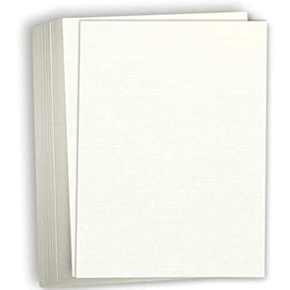 Cartulina Hamilco 8,5 x 11 cm 80 lb (216 g/m²) Paquete de 50 Hojas con Textura de Lino