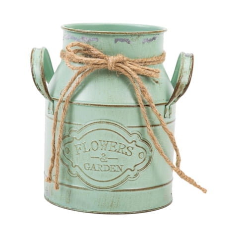 Magideal - Maceta De Jardín, Maceta De Escritorio, Barril De Almacenamiento, Contenedor Multifuncional Para Arreglos Florales, Florero Para Exterior E Interior. Verde