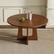 thumbnail image 2 of Round Dining Table for 4 - 47 Inch Farmhouse Kitchen Table, MDF Circle Table with Wood Grain Finish, 300lb Weight Capacity, Easy Assembly for Dining Room, Kitchen, Living Room - Spiced Round Table, 2 of 3