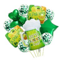 Magideal - 11 Globos Del Día De San Patricio, Globos De Película De Aluminio, Globos Divertidos De Fiesta Del Día De San Patricio Para Carnaval Baby Shower