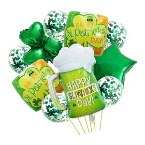 Magideal - 11 Globos Del Día De San Patricio, Globos De Película De Aluminio, Globos Divertidos De Fiesta Del Día De San Patricio Para Carnaval Baby Shower