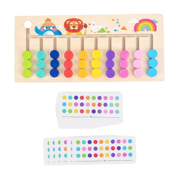Juguetes De Aprendizaje Montessori, Rompecabezas Deslizante, Juego Familiar Para Niños Pequeños, Regalos De Cumpleaños, 10 Colores