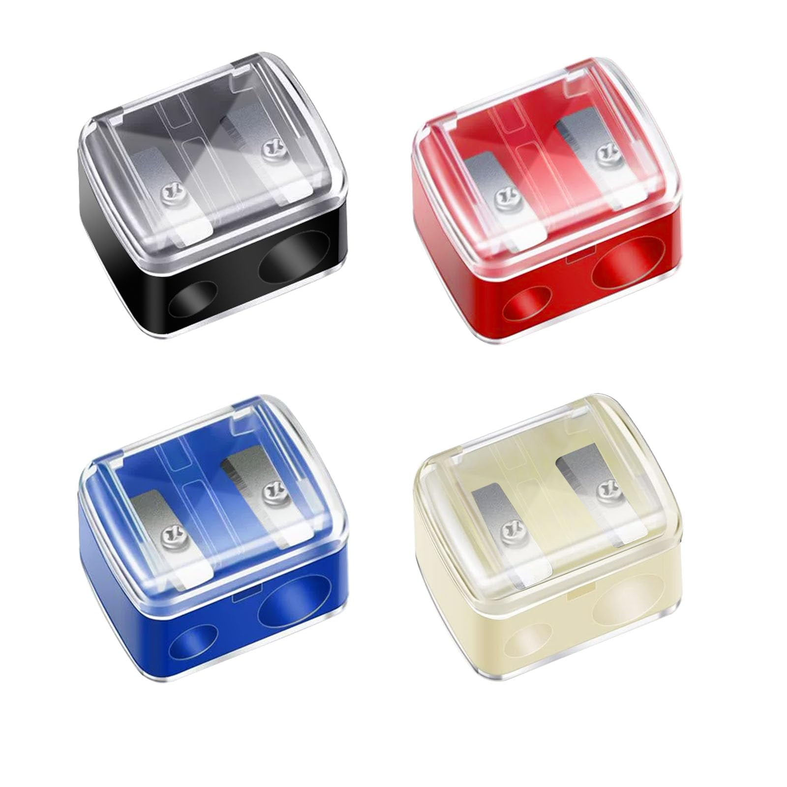 Sacapuntas De Maquillaje Cuteabc De Acero Inoxidable Con Doble Orificio