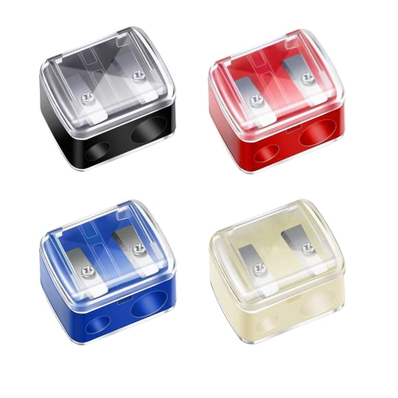 Sacapuntas De Maquillaje De Acero Inoxidable Con Doble Orificio