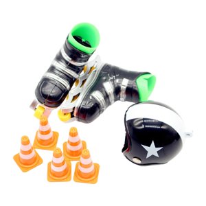 Bothyi - Juego De Patines Deportivos Para Casa De Muñecas, Minipatines Para Accesorios De Muñecas, Decoración De Casa De Muñecas, Negro
