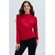 thumbnail image 1 of Polera Mujer Aplicación Arrugado Rojo Oscuro, 1 of 4