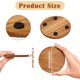 thumbnail image 3 of Posavasos de Madera Aweyka, 16 Unidades, 10 cm, Acacia, Redondos, 3 of 3