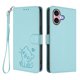 thumbnail image 1 of Funda Volteable con Diseño de Gato para iPhone 16, Verde Claro, 1 of 6