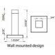 thumbnail image 2 of Tope de Puerta INOX DSIX14-32D Montaje en Pared Acero Satinado, 2 of 2