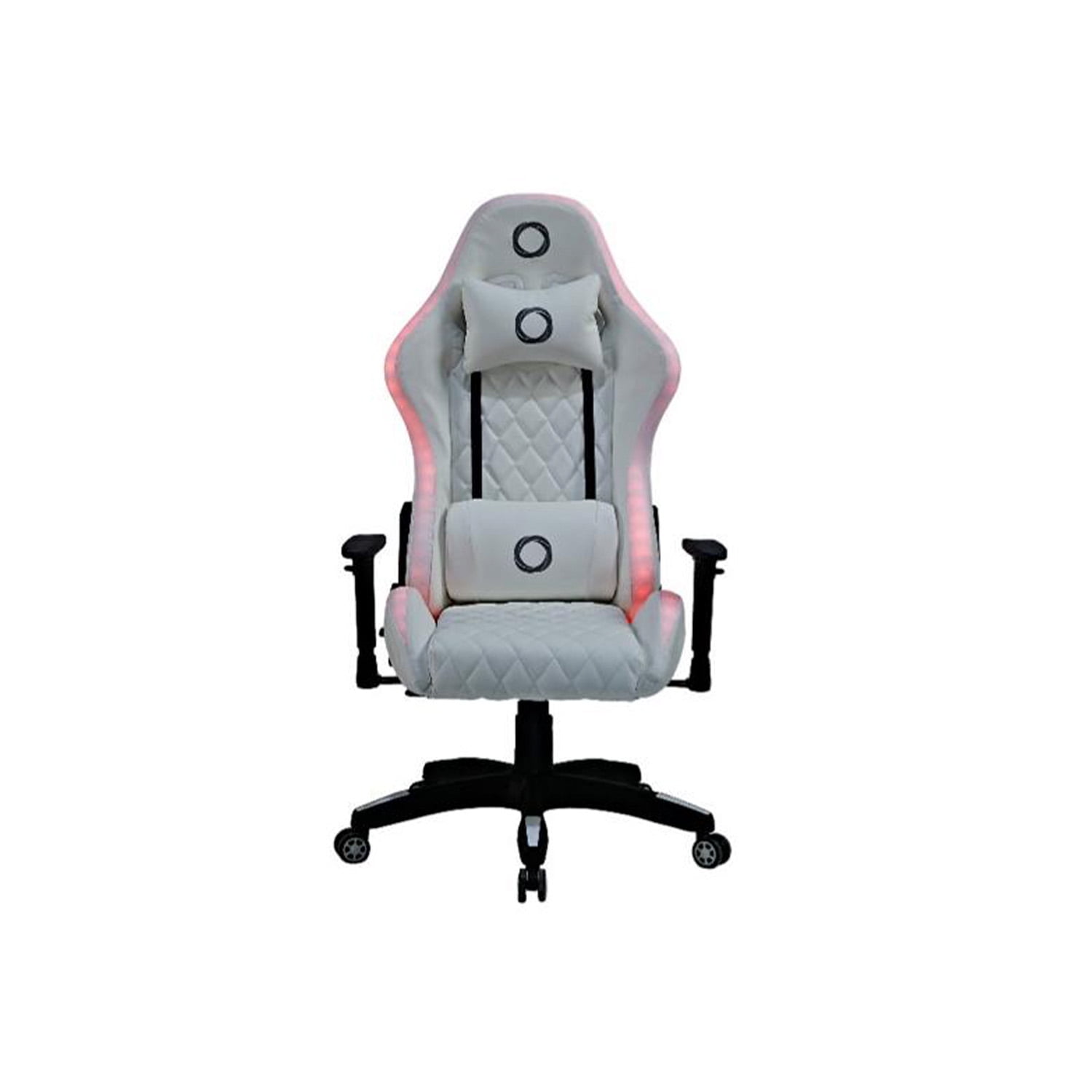 Silla Gamer Nibio Pro Rgb Con Control Remoto Apoyabrazos 2d Reclinable Blanca