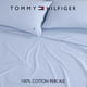 thumbnail image 4 of Juego de sábanas Tommy Hilfiger de algodón percal, nítido y fresco, azul, 4 of 9