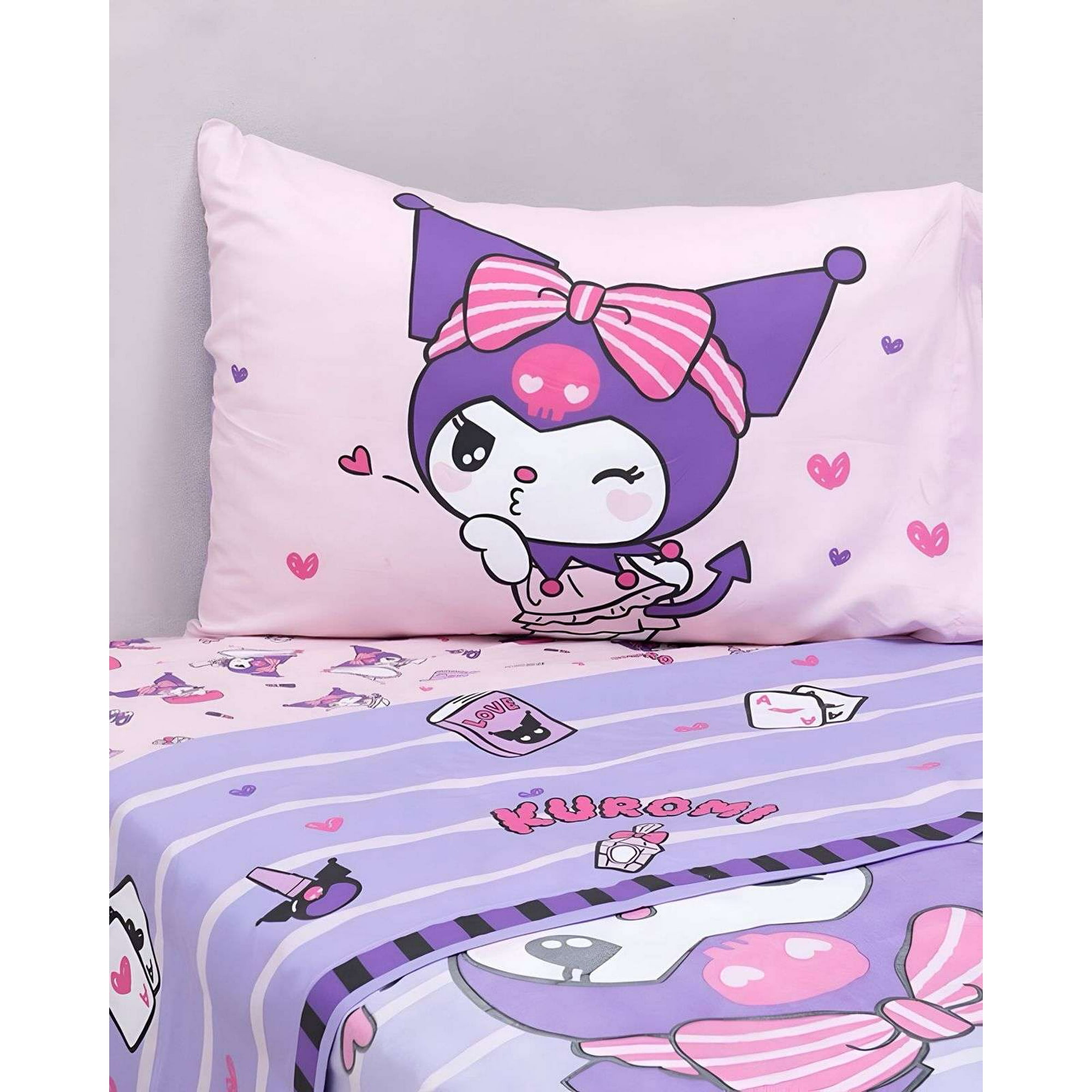 Juego Sábana Infantil Kuromi Plaza Y Media Mashini