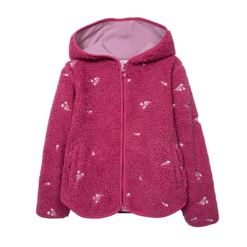 Pillin - Polerón Niña Chiporro Con Gorro Y Cierre Burdeo