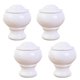 thumbnail image 2 of 4pcs pvc decorativo cortina polo / extremos de varilla finales 28mm estilo 2- blanco, 2 of 5