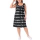 thumbnail image 1 of Agnes Orinda Tallas Grandes Vestidos de Verano sin Mangas con Diseño Tie Dye para Mujeres Vestido de Playa Camiseta Vestido Casual Suelto de Tirantes 4X Negro, 1 of 6
