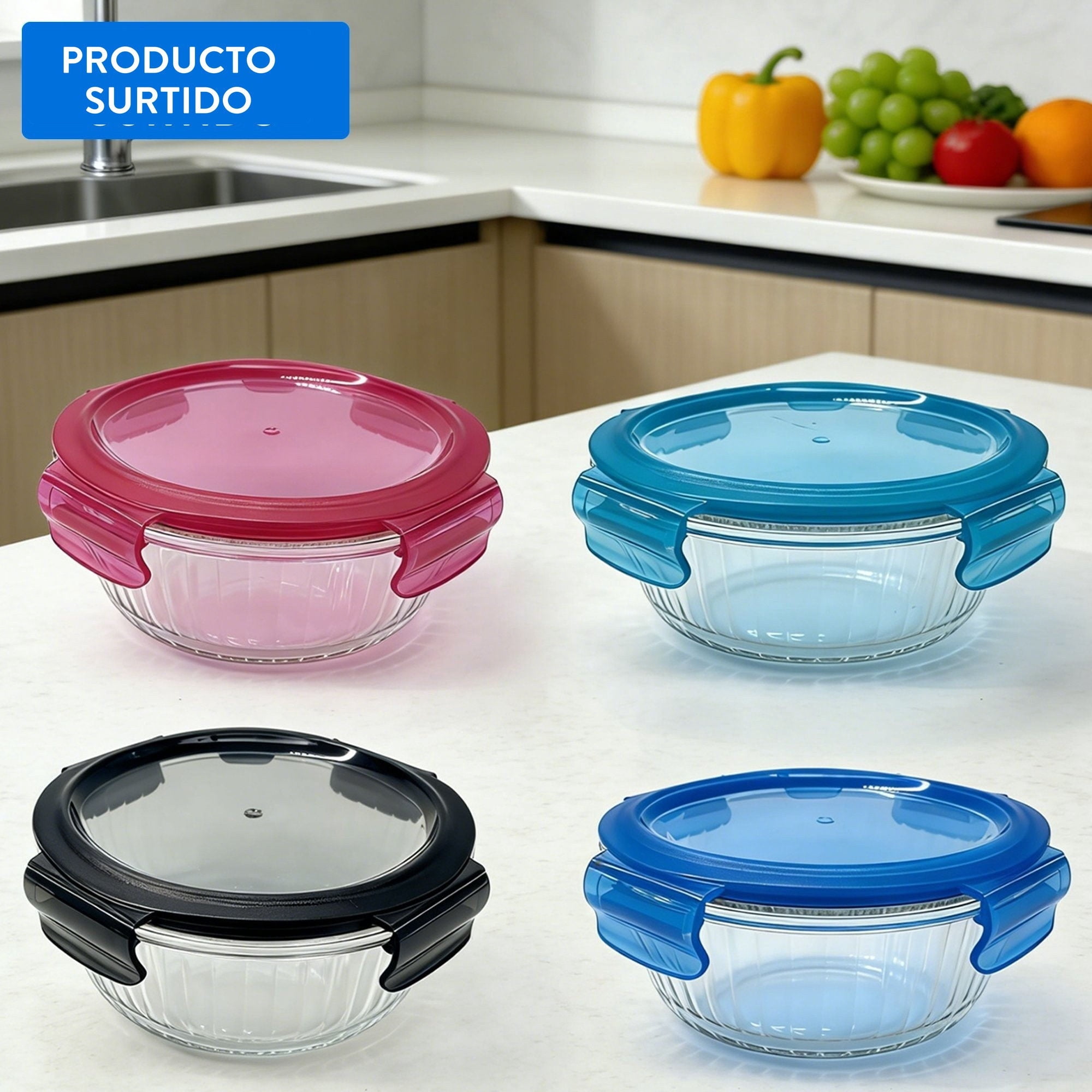 Hermético Vidrio Redondo 640ml, Producto Surtido, 1 Pieza Mainstays