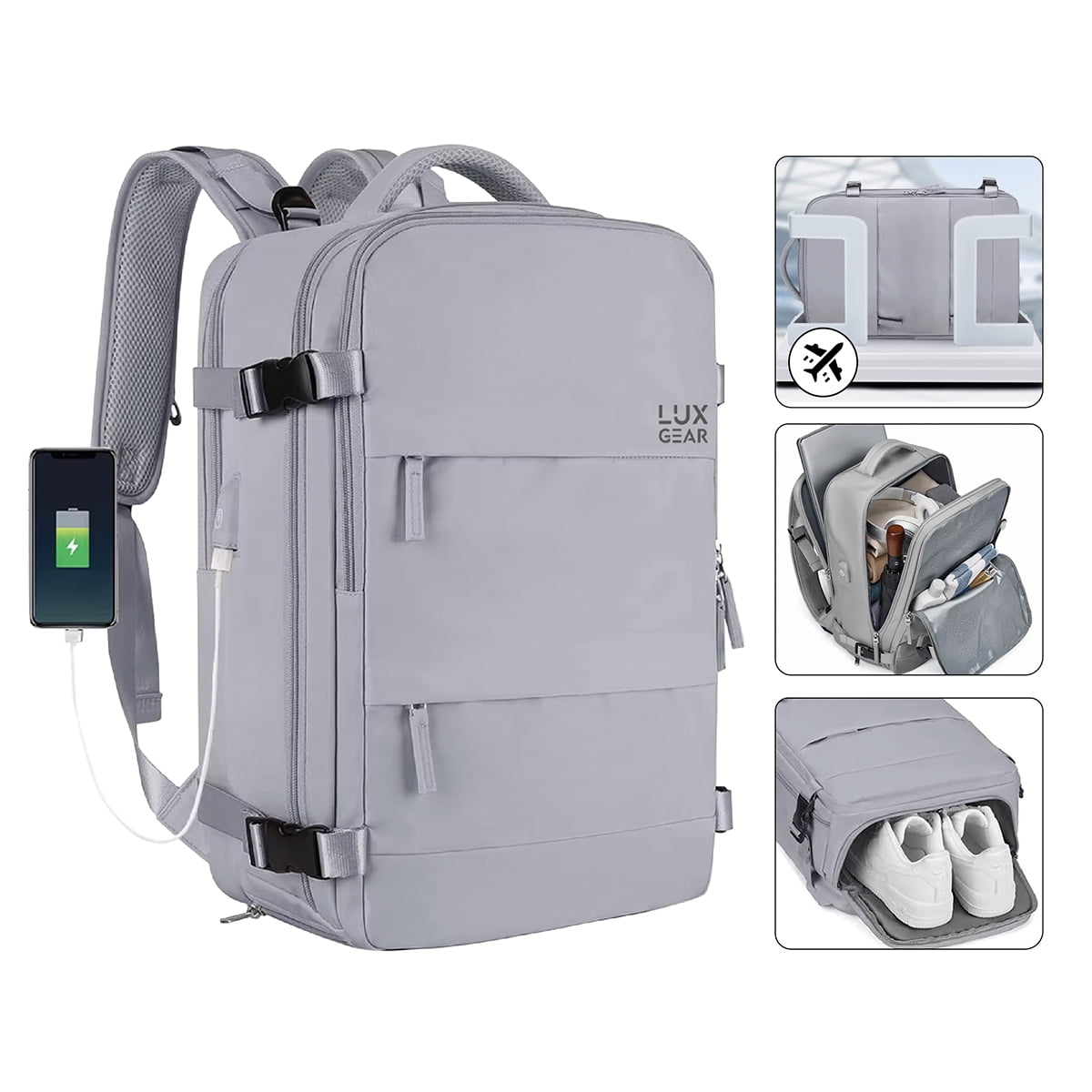 Mochila De Viaje Luxgear Nomadlife Impermeable Cabina