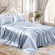 thumbnail image 1 of Juego de sábanas Homiest Satin Luxury Silky 4 piezas Queen Baby Blue, 1 of 8