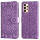 thumbnail image 3 of Funda tipo cartera FOXDOCK para Samsung Galaxy A13 4G , diseño girasol en relieve, cuero PU, cierre magnético, soporte y tarjetero, 3 of 5