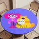 thumbnail image 5 of Maddie + Triggs-theme Fitted Round Tablecloths Elastic Edged Table Covers Waterproof Table Cloth for Kitchen Holiday Party Tables Decor 150cm, 5 of 6