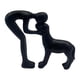 thumbnail image 4 of Figura De Humano Y Perro, Para Amantes De Las Mascotas, Estante Para Ventana, Estatua De Resina Para Cumplea?os, Hombre Y Perro, Color Negro, 4 of 5
