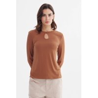 Fashionspark - Polera Mujer Ajustado Café - Ll