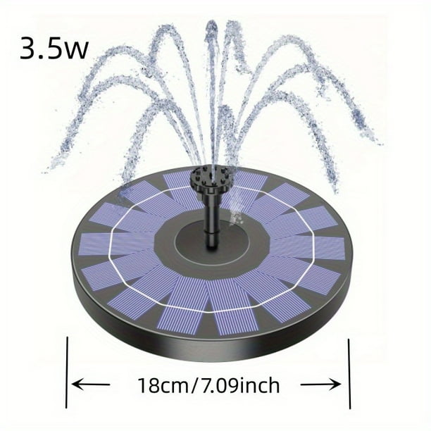 Enhance Your Outdoor Oasis with Our Solar Powered Water Fountain - 1.5w Pump with 6 Nozzles for Garden, Pond, Pool, and Backyard - Free Standing, Portable, and Floating - Perfect for Bird Bathing