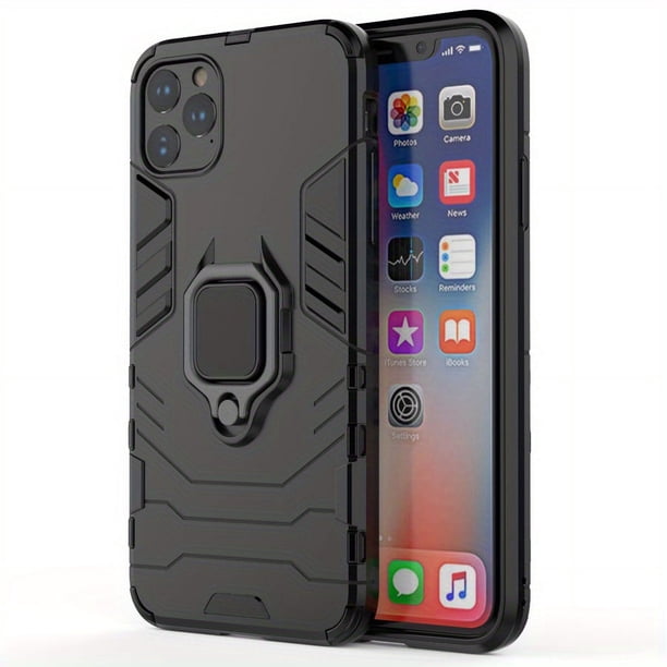 Shockproof Armor Case for iPhone: Protect Your Phone with Shockproof Coque Cover & Ring Holder Stand!