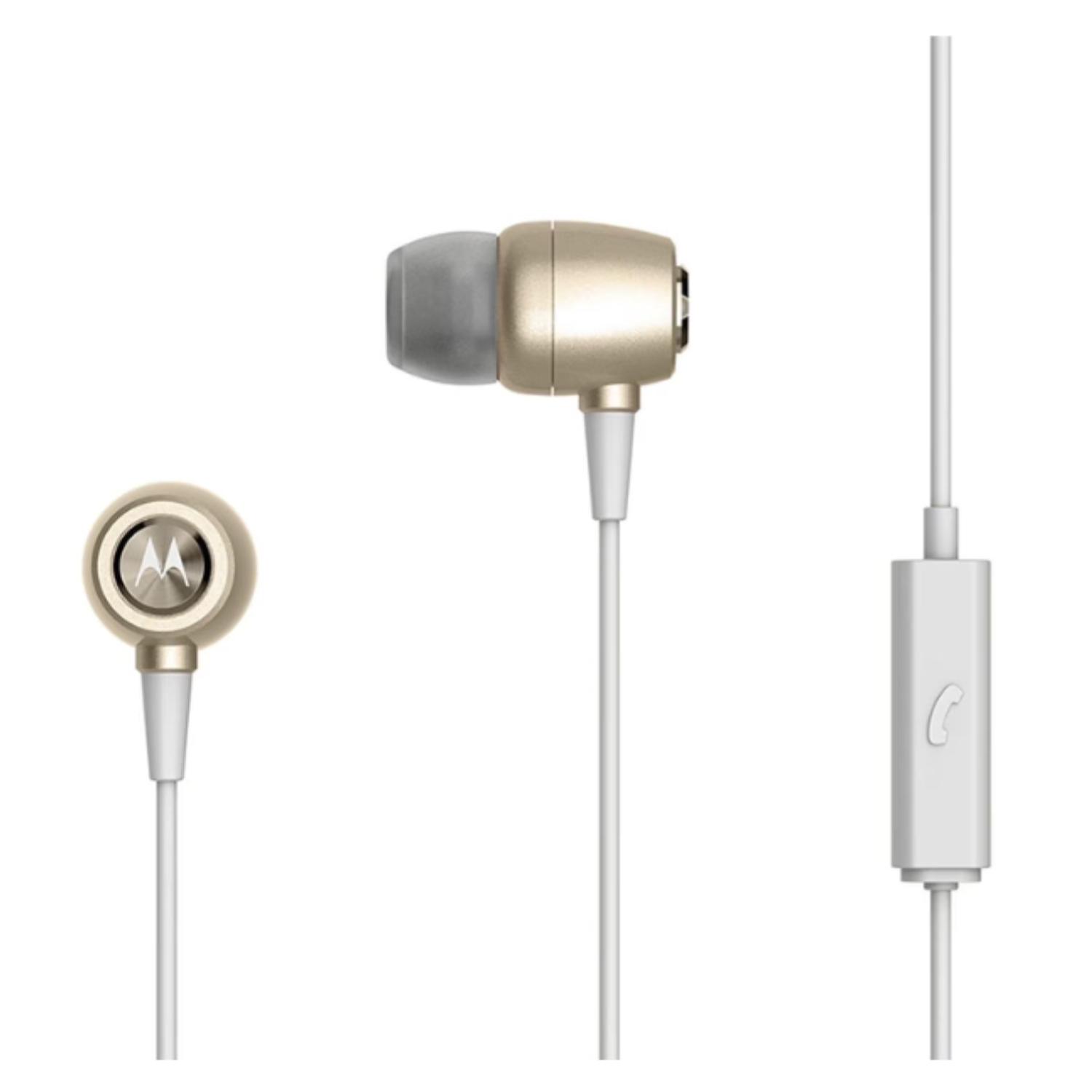 Motorola - Audifono Manos Libres Jack 3.5 Dorado Earbuds Metal