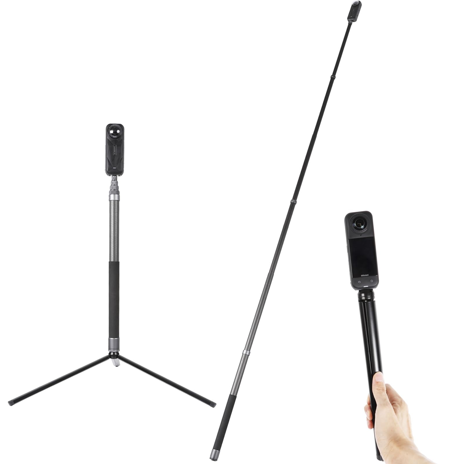 Selfie Stick + Trípode Pellking De Fibra De Carbono De 3 M Para Insta360