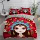 thumbnail image 1 of x1508 Bed SheetsPe Opera Duvet Cover Set / Size,Chinese Traditional Opera Culture Combined with The Theme of Modern Art Quilt Cover 3-Piece Bedding Set (1 Duvet Cover + 2 Pillow Shams) nj1508, 1 of 5