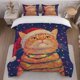 thumbnail image 1 of Christmas Cat Print Bedding Set | 1 Duvet Cover and 2 Pillowcases Soft and Comfortable, 1 of 5
