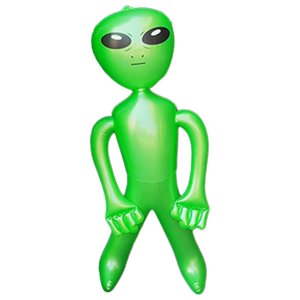 Magideal - Alien Inflable, Juguetes Alienígenas Inflados, Figuras Inflables Novedosas De Pvc, Accesorios Para Cumpleaños, Halloween, Fiesta Temática Del Espacio Verde