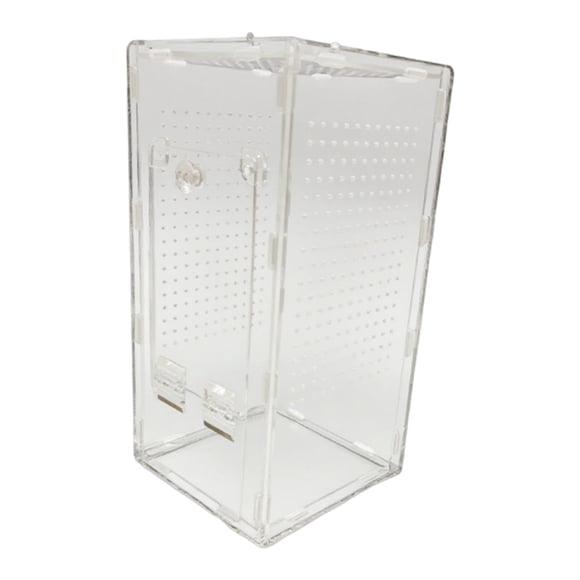 Mantises Terrarium Estuche Acrílico Transparente de Fácil Montaje Caja de Alimentación Respirable Espacio Paisajístico para Hábitat Animal Incubadora