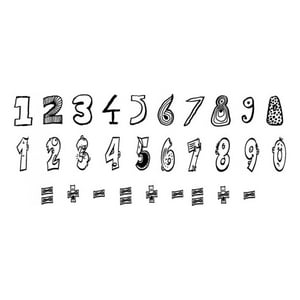 Rienda Libre Graphics - Decomural Numbers Math Ws-34451