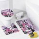 thumbnail image 4 of Kuromi-theme 4-Piece Shower Curtain Set with Rugs, Waterproof Bathroom Decor Set Includes Bath Mat, U-Shaped Rug, Toilet Lid Cover and Curtain with Hooks, 4 of 6