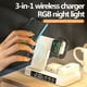 thumbnail image 2 of Base de carga inalámbrica 3 en 1 de 30 W con reloj despertador y luz nocturna para iPhone y Apple Watch-Blanco, 2 of 6