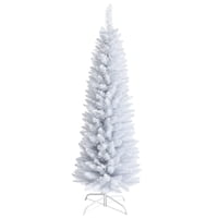 Lápiz Goplus Con Forma De Árbol De Navidad, Artificial Delgado, 5 Pies, Blanco