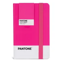 Libreta Pantone Chica Con Elástico Vertical Lineada Fuscia