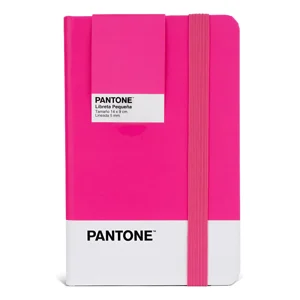 Libreta Pantone Chica Con Elástico Vertical Lineada Fuscia