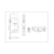 thumbnail image 3 of Cerradura de embutir puerta acceso principal, oficina o dormitorio, cilindro exterior / seguro interior. (Acero inoxidable 304). SKU: SDE204-AI.SEG/CL70, 3 of 3
