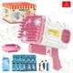 thumbnail image 1 of Pistola Lanza Burbujas Bazooka 86 Agujeros Luz Juguete Niñas Rosa, 1 of 10