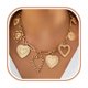 thumbnail image 1 of Collar Vpanda con charms de corazón chapado en oro, apilable, 1 of 9