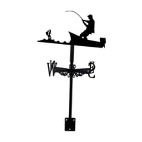 Ioensy - Veleta De Metal, Adorno De Arte Del Hierro Retro Vintage Para Patio, Terraza, Cubierta, Pesca