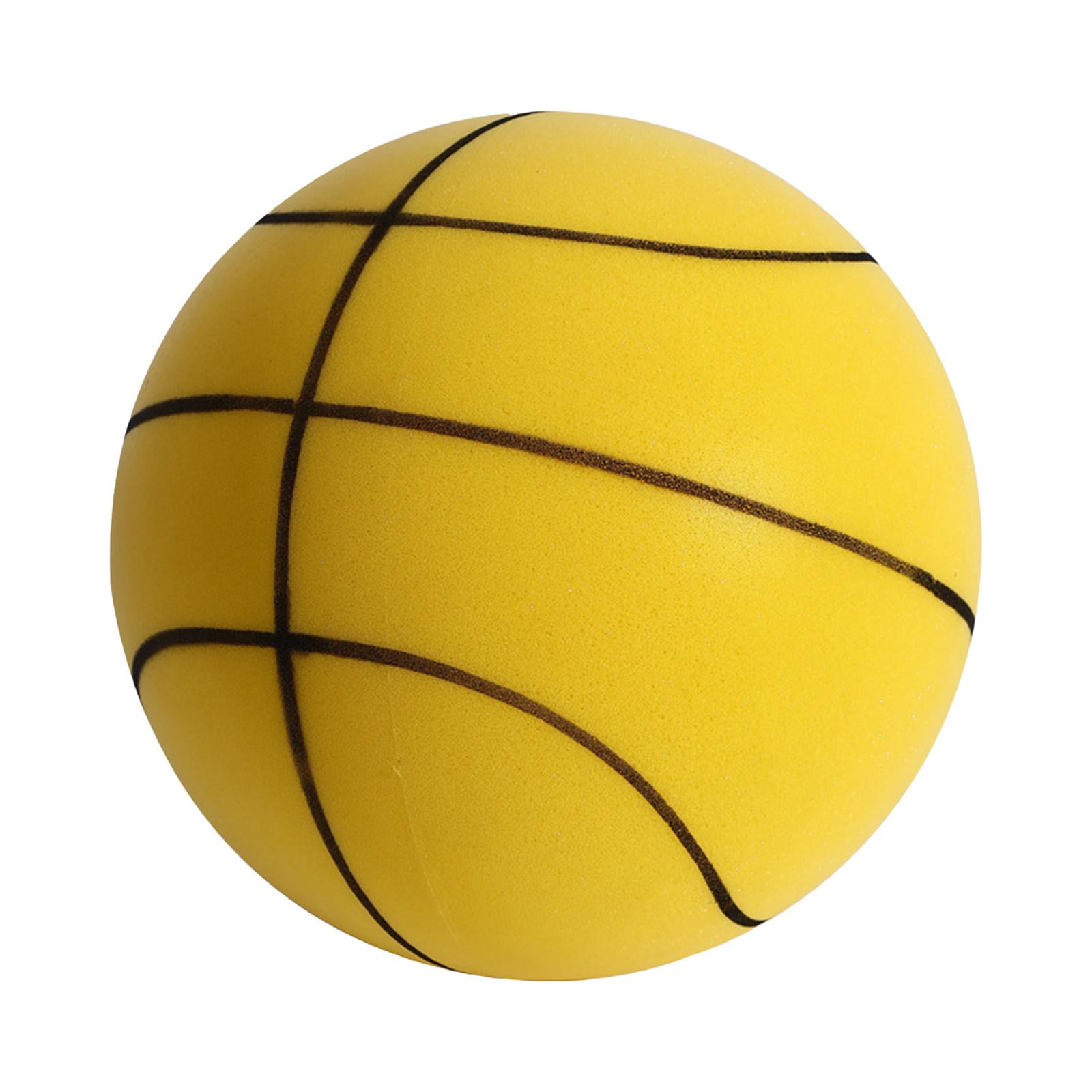 Magideal - Pelotas Hinchables Raqueta Silenciosa Pelota Deportiva Para Niños De 21 Cm De Diámetro Pelota De Juguetes Para Niños De Interior Y Exterior Pelota Edu Línea Amarilla