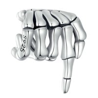 Bothyi - Cuentas De Dedo De Calavera Con Agujeros, Dijes De Cuentas De Halloween Para Regalo, Hermana, Abuela