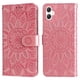 thumbnail image 1 of Funda tipo cartera FOXDOCK para Samsung Galaxy A06 5G , diseño girasol en relieve, cuero PU, cierre magnético, soporte y tarjetero, 1 of 5